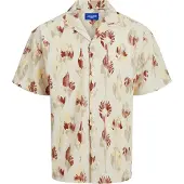Jack & Jones Paita 'Jeff' beige / taupe / tummanpunainen / luonnonvalkoinen
