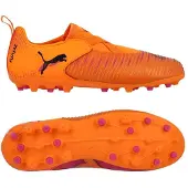 Puma Future 8 Match Laceless MG Hot Pursuit - Lämpöpalo/Musta/Pinkki Lapset - Multi Ground (MG), koko 35