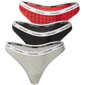 Calvin Klein Thong 3Pk - Red - M