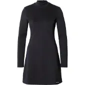 Calvin Klein Jeans Ls Scuba Fit And Flare Dress - Black - XS