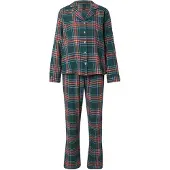 Hunkemoller Pj Ls Flannel Twill Check - Green - L