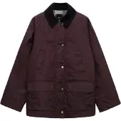Mango Cotton Parka With Corduroy Collar - Burgundy - M