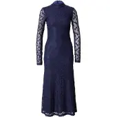 Bardot Ola Long Sleeve Midi Dress - Navy - 38