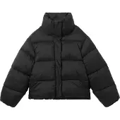 Weekday Puffer Jacket - Black - S
