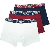 Emporio Armani Bokserishortsit laivastonsininen / viininpunainen / valkoinen