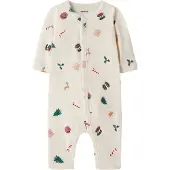 Name it Nbnvismas Ls Nightsuit - Cream - 68