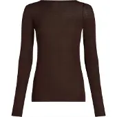 Hunkemoller Top Ls Boatneck Intimates - Brown - XL