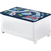 Roba Wooden Toy Chest 'Rennfahrer' - Multi/patterned - 30X 60X 32CM