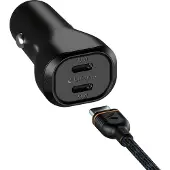 Unisynk 50W autolaturi, 2x USB-C, musta