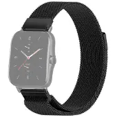 SKALO Milanese Loop to Amazfit GTS 3 - Musta