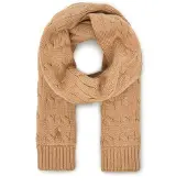 Ralph Lauren unisex. 323953206004 Brown cable knit cotton scarf (L/XL), Casual