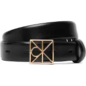 Calvin Klein Emblem Buckle 25Mm Fixed Smooth - Black - 90
