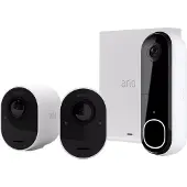 Arlo Ultra 2 4K turvakamera (2 kpl) & 2K video-ovikello paketti