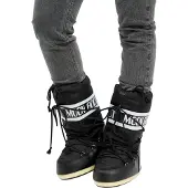 Moon Boot for woman. 80D1400440 Icon Nylon Boots black (35/38), Flat, None, Casual, Snow