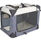 Kerbl Pet -kuljetuslaatikko Journey, harmaa/beige 81x58x58cm koiralle