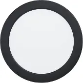 Eglo connect Smart-LED-uppovalo Fueva 6-Z, musta, Ø16cm himmennettävä, Musta, Olohuone/ruokailutila, Synteettinen materiaali, Moderni