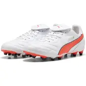 Puma King Liga Fg/ag - Valkoinen/hehkuva Punainen/musta, koko 43