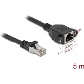 DeLOCK 90779, 5 m, Cat6a, S/FTP (S-STP), RJ-45, RJ-45, Musta