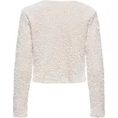 ONLY Onlanika Sequins Ls Bow Top Wvn Cs - White - L