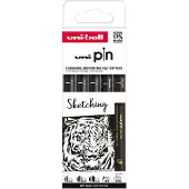 Uniball Uni Pin Sketching 302422080 Tussi 5 Yksiköt