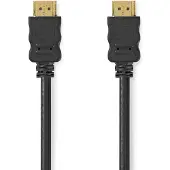 Nedis High Speed HDMI Kaapeli Ethernet | HDMI liitin | HDMI liitin | 4K@60Hz | ARC | 18 Gbps | 2.00 m | Pyöreä | PVC | Musta | Label