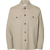 Selected Slhreg Lorent Bi-Stretch Overshirt Noos - Beige - XL