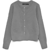 Vero Moda Vmkacy Ls O-Neck Cardigan - Grey - S