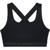 Under Armour Women's UA Crossback Mid Bra Black/Black/Jetgray XS
