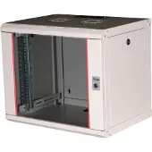 Equip EPM-09-6045-G-CBAA, Seinään asennettava laitekehikko, 9U, Näppäinlukko, Kotelon kiskot, 17,6 kg, Vaaleanharmaa