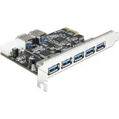 DeLOCK 89355 PCI Express x1 USB 3.2 Gen 1 -laajennuskortti, 7 porttia (5x ulkoinen, 2x sisäinen)