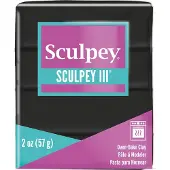 SCULPEY Polymeerimassa - Musta - Sculpey III (paistaminen …