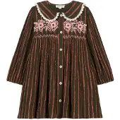 Louise Misha Marlotta Raidalliset Mekko Khaki Copper 4 Y Vihreä 4 vuotta Tytöt