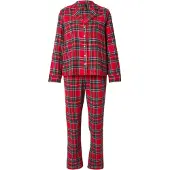 Hunkemoller Pj Ls Flannel Twill Check - Red - XS