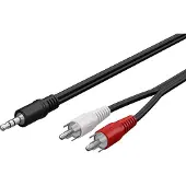 Pro MiniJack - 2xRCA - Musta - 10m