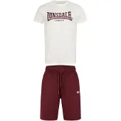 Lonsdale Juoksupuku ecru / burgundin punainen