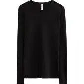 Lindex Long Sleeve Top In Merino Wool - Black - M