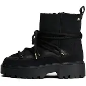 Tommy Hilfiger Real Shearling Laceup Snowboot - Black - 42