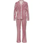 LASCANA Pyjama punainen / viininpunainen / valkoinen
