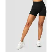 ICANIWILL Ribbed Define Seamless Pocket Shorts - Black - XS