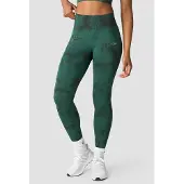 ICANIWILL Define Seamless Tie Dye Tights Hunter Green