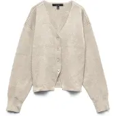 Vero Moda Vmlucca Ls V-Neck Fitted Cardigan Lcs - Cream - M