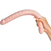 Willie City Aidonkaltainen Kaksipäinen Dildo 43 cm - Vaalea iho