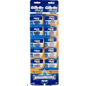Gillette Sininen 3 Plus Comfort - 10 kpl Partahöyläsett, Mėlyna 3 Plius Patogumas Skutimosi Kepurė, 10 Vnt.