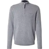 Superdry Wool Blend Half Zip Jumper - Grey - L
