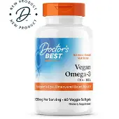 Doctors Best Vegaaninen Omega-3 EPA + DHA - 60 kasviperäistä kapselia