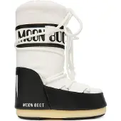 Moon Boot for woman. 80D1400440 Icon Nylon Boots black, white (27/30), Flat, None, Casual, Snow