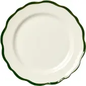 Decotique Fleur Assiett 21 cm, tummanvihreä