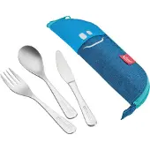 Maped Picnik Kids collection Cutlery case parts in Stainless steel. 3 pcs.