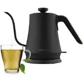 Cecotec Thermosense 500 Cisne -vedenkeitin, 1,0 l, 1200 W, musta/ruostumaton teräs