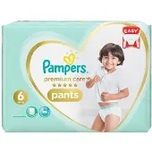 Pampers Premium Care Pants Size 6 kertakäyttöiset housuvaipat 13 - 19 kg 31 kpl